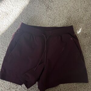 Men Lululemon Zeroed In Linerless Drawstring Active Shorts - Deep Plum